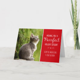 Kort för foto för helgdag för Purrfect katttema