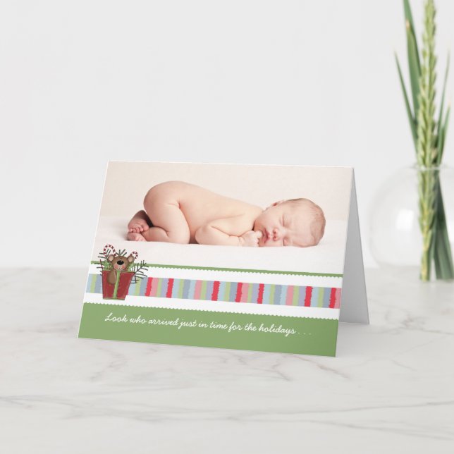 Kort för foto för helgdagbaby björn vikt (Framsida)