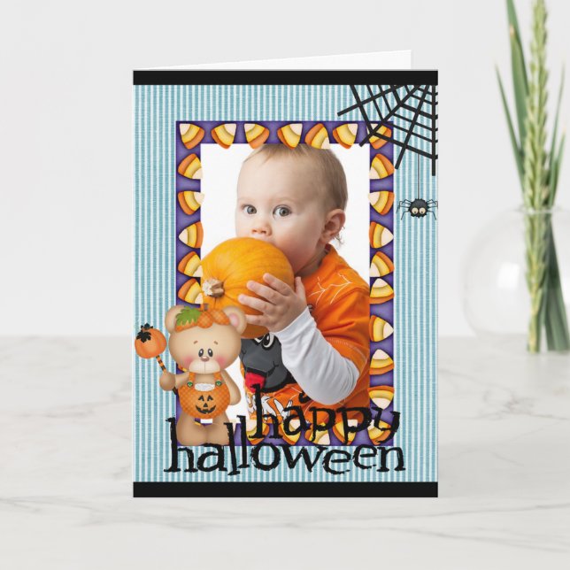 Kort för foto för personligHalloween baby (Framsida)
