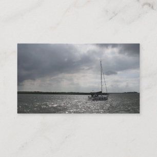 Kort för foto för segelbåtstormhimmel litet