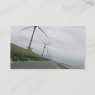 Kort för foto för vindturbinväg framåt