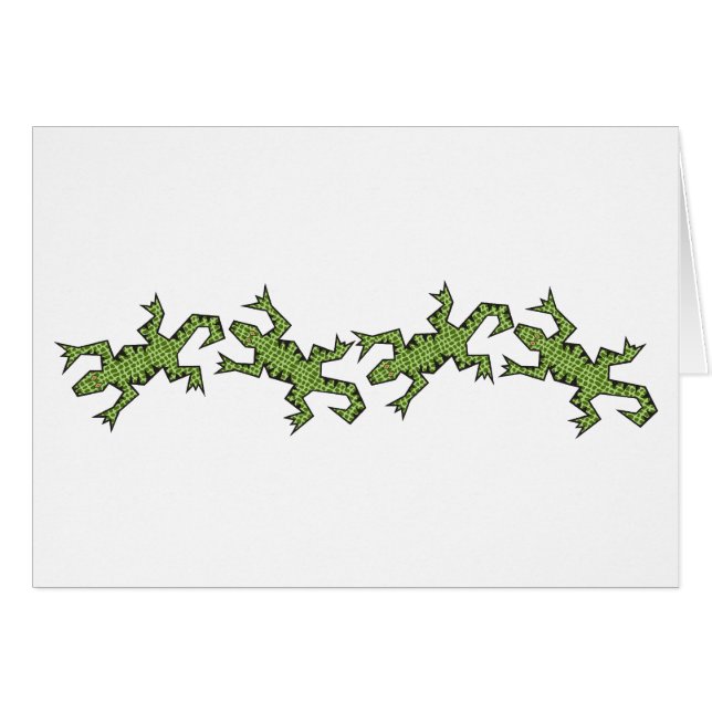 Kort för fyra ödlor (Framsidan Horizontal)