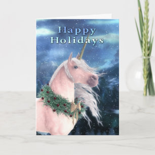 Kort för glad helgYule Unicorn