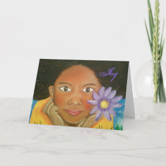 Kort för glädjeflickahälsning