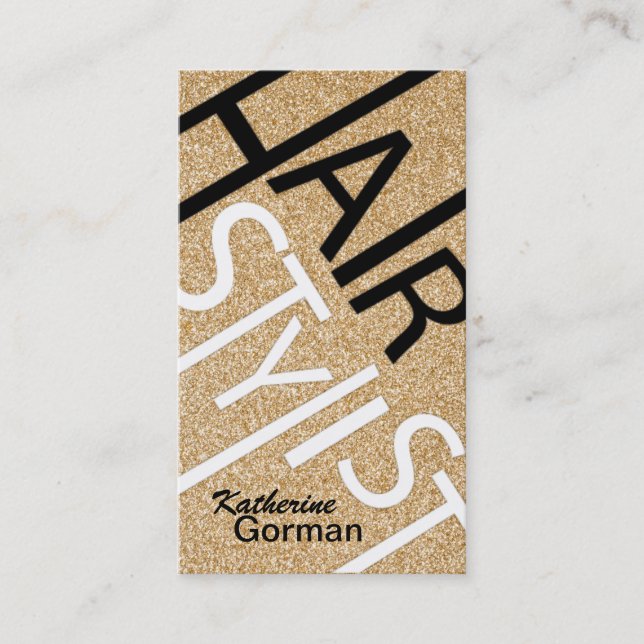 Kort för glitterhårstylist (Framsida)