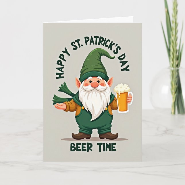 Kort för Gnomöl på St. Patricks dag (Framsida)