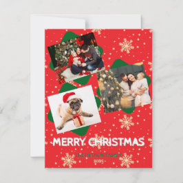 KORT FÖR GOD JUL HÄLSNING MED 3 FOTOS