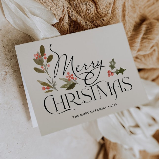 Kort för God jul-vikt (Simple Folded Christmas Card)