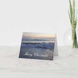 Kort för god julhavsolnedgång