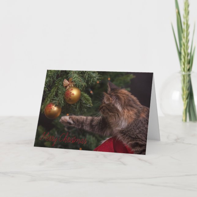 Kort för god julkattträd - TOM INSIDA (Framsida)