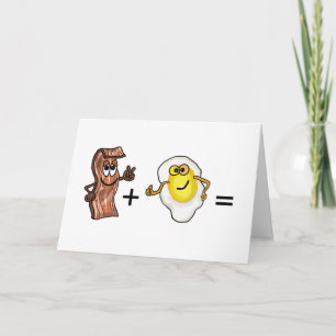 Kort för godkännande av Bacon och Egg Romantic Par