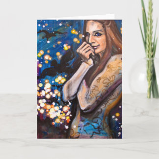 Kort "för Gotham flicka" hälsning - konst vid