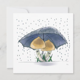 Kort för grå hälsning med svamp