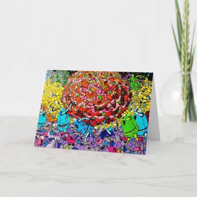Kort för grafittikonsthälsning (Framsida)
