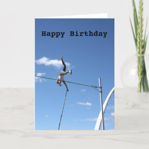 Kort för grattis på födelsedagen för Pole Vaulter