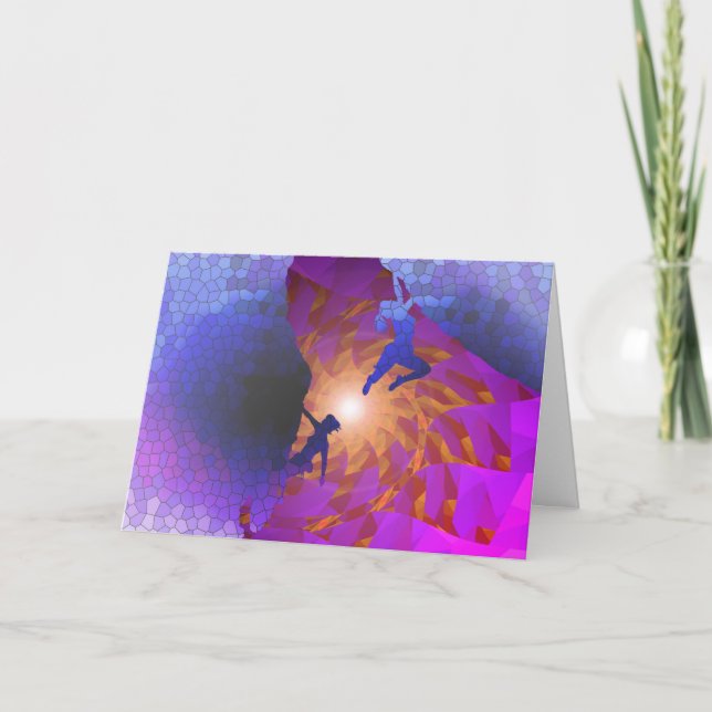 Kort för grattis på födelsedagenstenklättrare (Framsida)