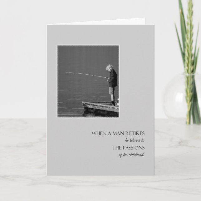 Kort för Grattisar i pension / Fiske (Framsida)