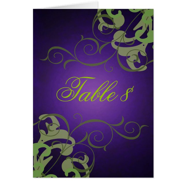 Kort för grönt- & lilarullabord (Framsidan)