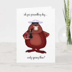 Kort för Groundhog dag - roligt kort för Groundhog