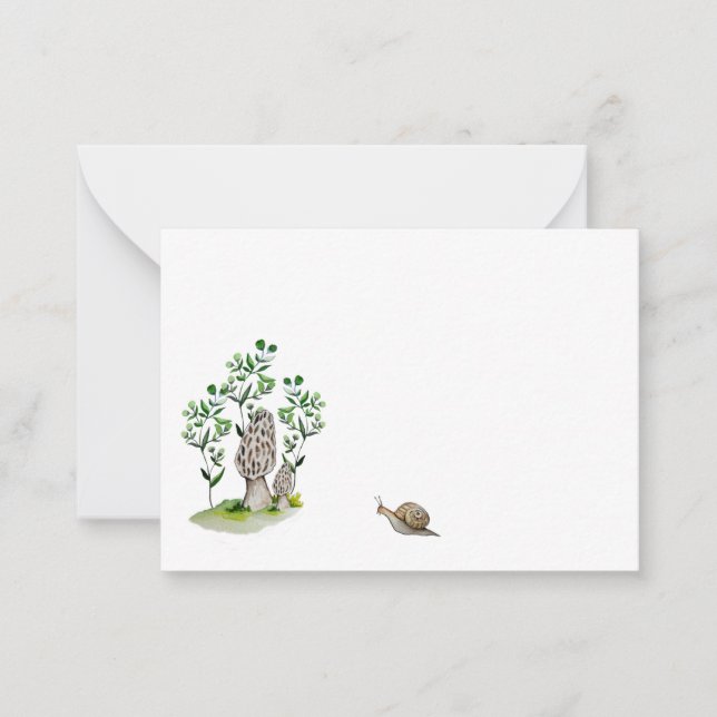 Kort för grumlig vattenfärgssvamp i mönster-kaffe  (Framsida)