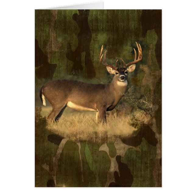 Kort för GrungeCamoflage stort Hjort (Framsidan)