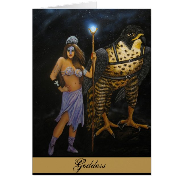 Kort för gudinnaakrylmålning (Framsidan)