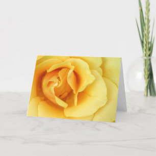 Kort för gul rosblommarhälsning