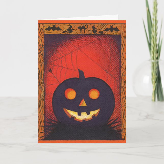 Kort för Halloween pumpaCollage (Framsida)