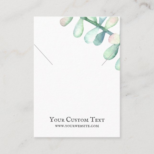 Kort för halsbandsmyckenvisning •, Suckulent (Framsida)