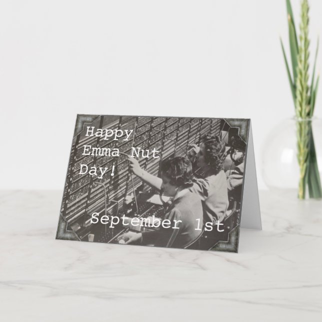 Kort för hälsning - 1 september - EMMA NUTT DAG (Framsida)