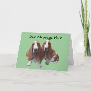Kort för hälsning av Basset Hound Buddies