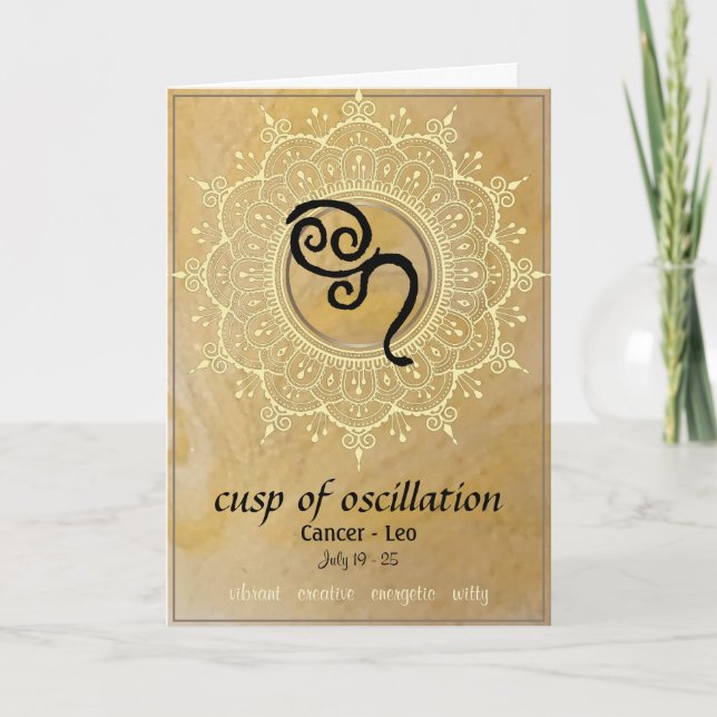 Kort för hälsning av cancer-Leo-grupper (Framsida)