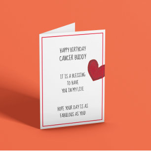 Kort för hälsning av cancer på födelsedagen