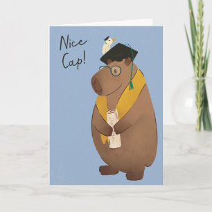 Kort för hälsning av Capybara Nice Cap Studenten