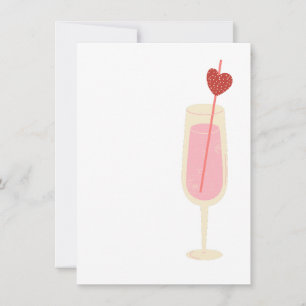 Kort för hälsning av champagne kärlek glas