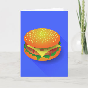 Kort för hälsning av färska hamburger