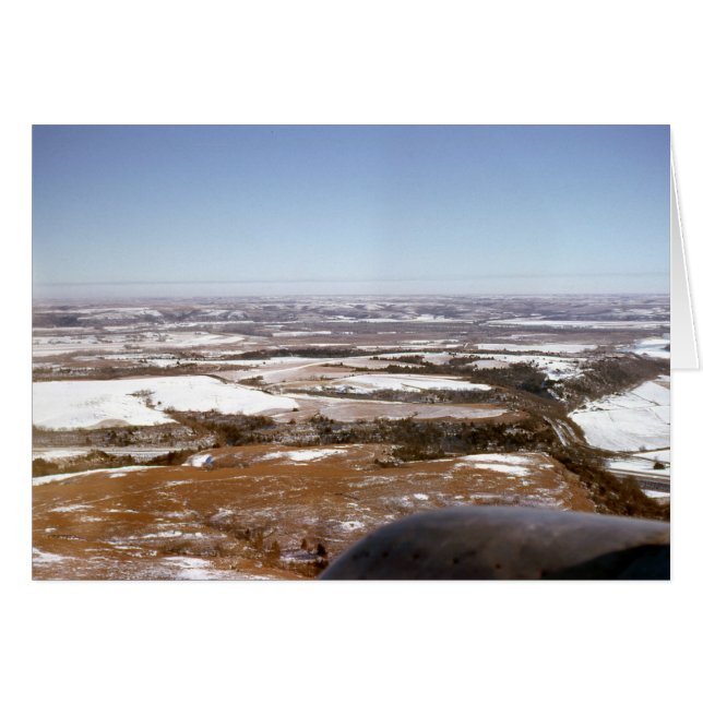 Kort för hälsning av flygplan (Framsidan Horizontal)