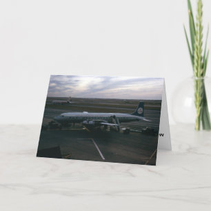 Kort för hälsning av flygplan