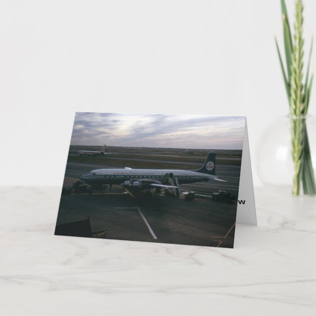 Kort för hälsning av flygplan (Framsida)
