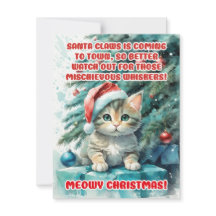 Kort för hälsning av "FUNNY CAT MEOWY CHRISTMAS"