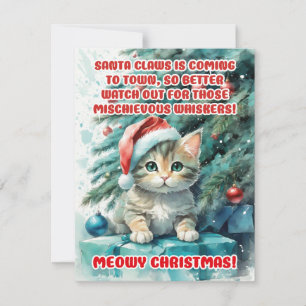 Kort för hälsning av "FUNNY CAT MEOWY CHRISTMAS"