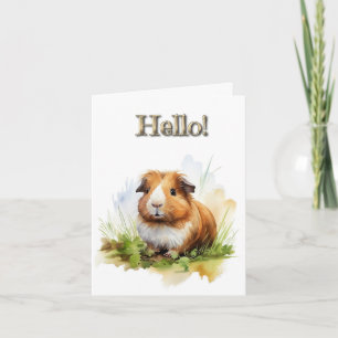 Kort för hälsning av Gris i Cute och Colorful Guin