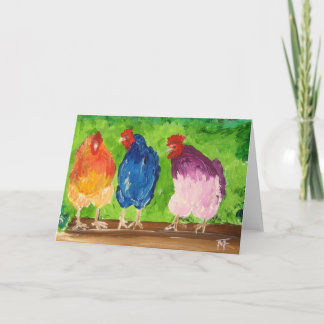 Kort för hälsning av hönsens chatta