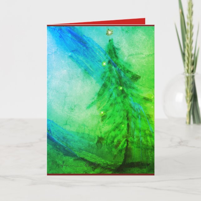 Kort för hälsning av julgranen i Julgran (Framsida)