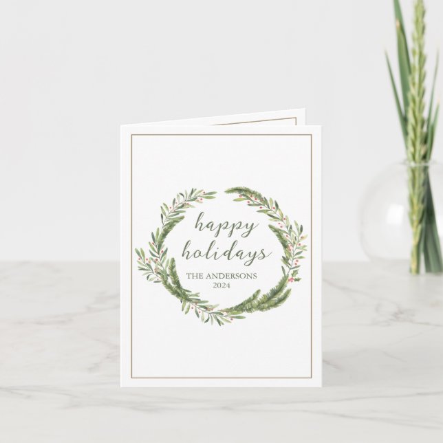 Kort för hälsning av julhälsning, helgdag (Framsida)