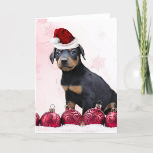 Kort för hälsning av julhundvalpar