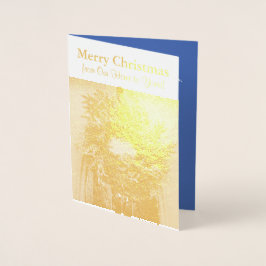 Kort för hälsning av julkrans Silver Foil Greeting