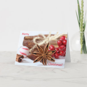 Kort för hälsning av kryddor God jul
