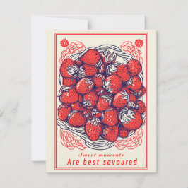 Kort för hälsning av ljus över jordgubbssmuts