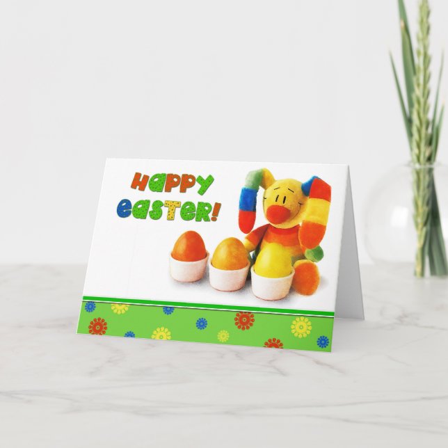 Kort för hälsning av Påskhare Anpassningsbar Påsk (Framsida)